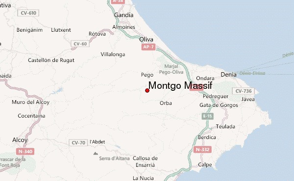 Montgó Massif Location Map