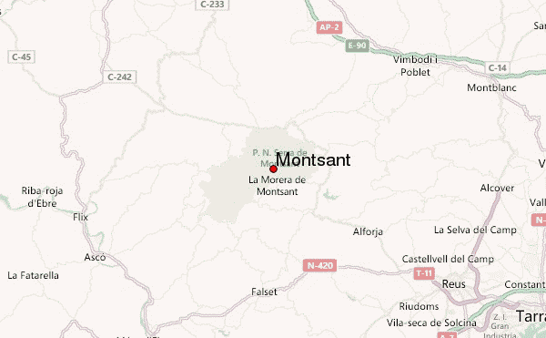 Montsant Location Map