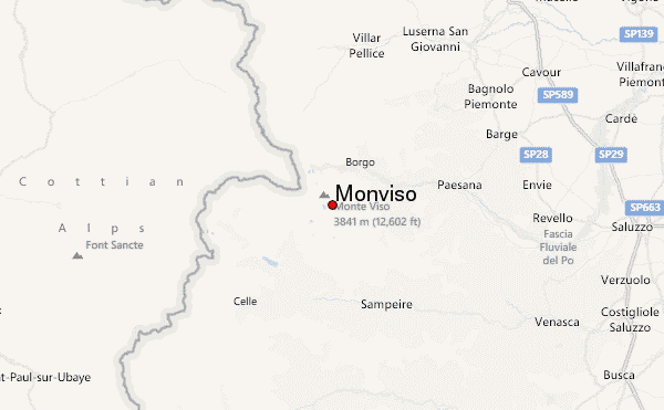 Monviso Location Map