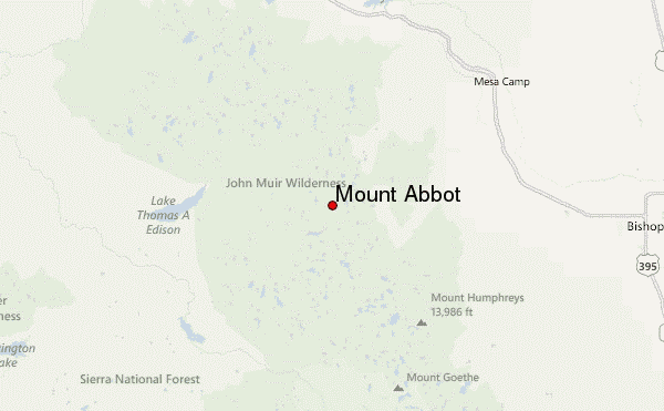 Mount Abbot Location Map
