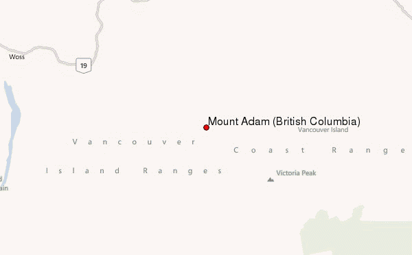Mount Adam (British Columbia) Location Map