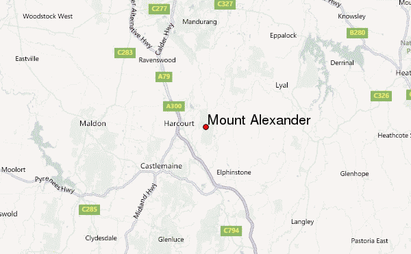 Mount Alexander Location Map