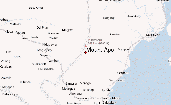 Mount Apo Location Map
