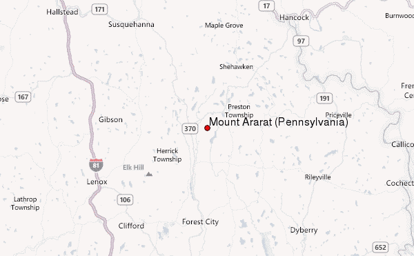 Mount Ararat (Pennsylvania) Location Map