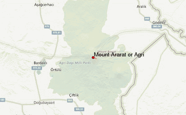 Mount Ararat or Agri Location Map