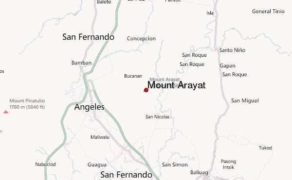 Mount Arayat Location Map