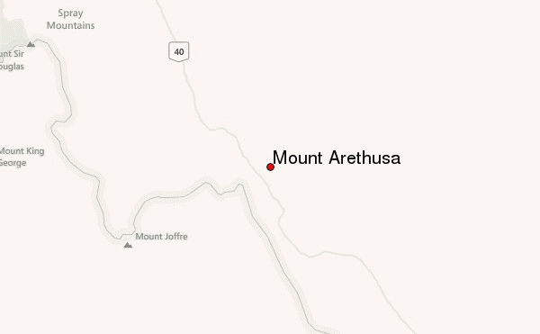 Mount Arethusa Location Map