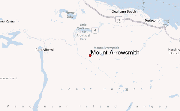 Mount Arrowsmith Location Map