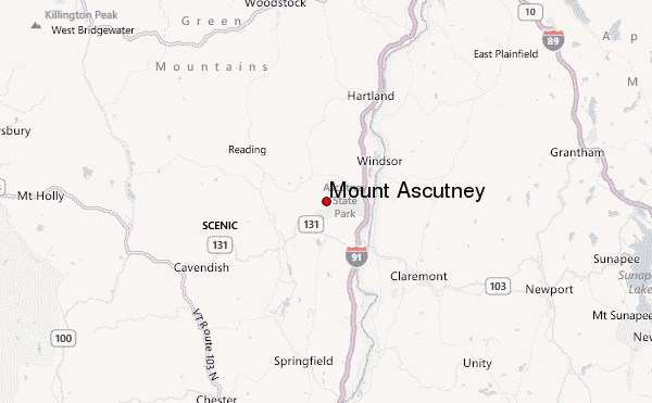 Mount Ascutney Location Map