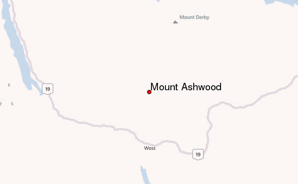 Mount Ashwood (Bonanza Range) Location Map