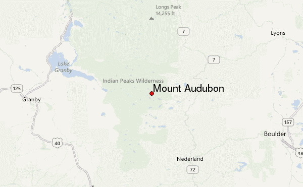 Mount Audubon Location Map