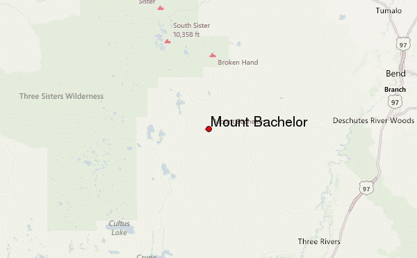 Mount Bachelor Location Map