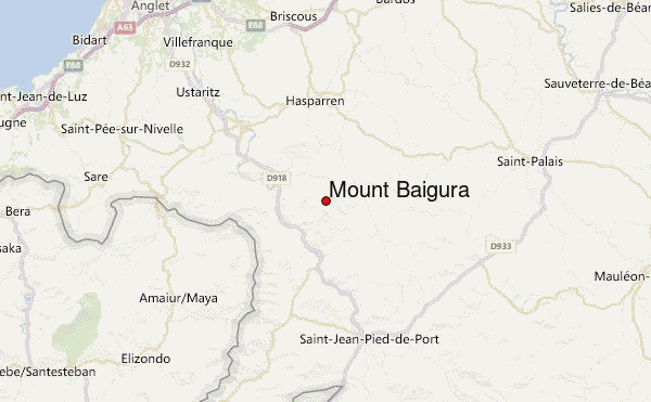 Mount Baigura Location Map