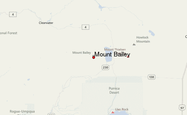 Mount Bailey Location Map