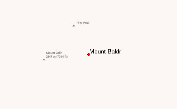 Mount Baldr Location Map