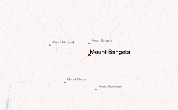 Mount Bangeta Location Map