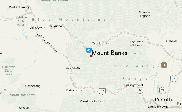 Mount Banks Location Map