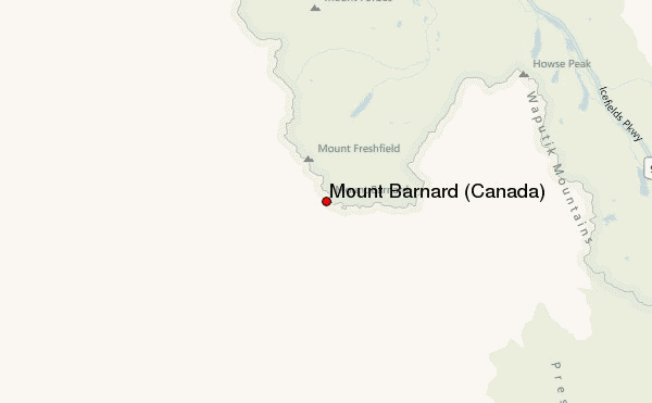 Mount Barnard (Canada) Location Map