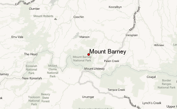 Mount Barney Location Map