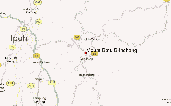 Mount Batu Brinchang Location Map