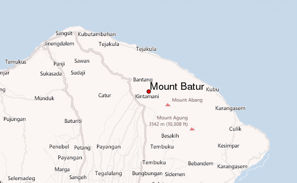 Mount Batur Location Map