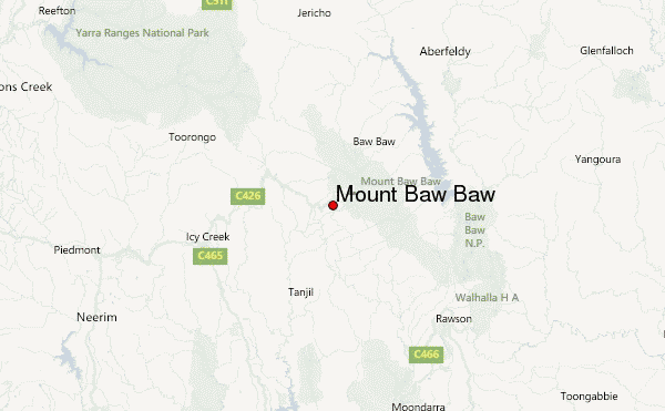 Mount Baw Baw Location Map