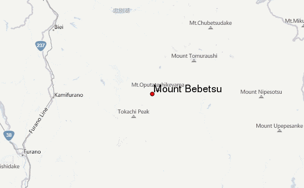 Mount Bebetsu Location Map