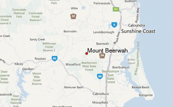 Mount Beerwah Location Map