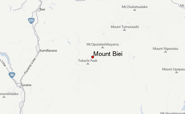 Mount Biei Location Map