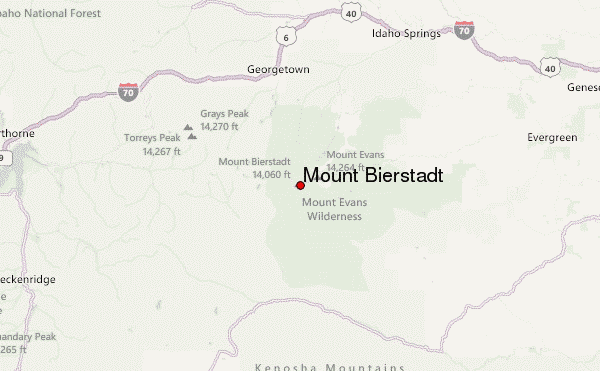 Mount Bierstadt Location Map