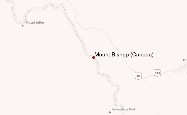 Mount Bishop (Canada) Location Map