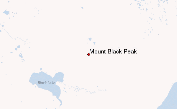 Mount Black Peak Location Map