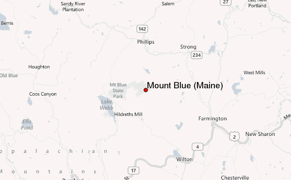 Mount Blue (Maine) Location Map