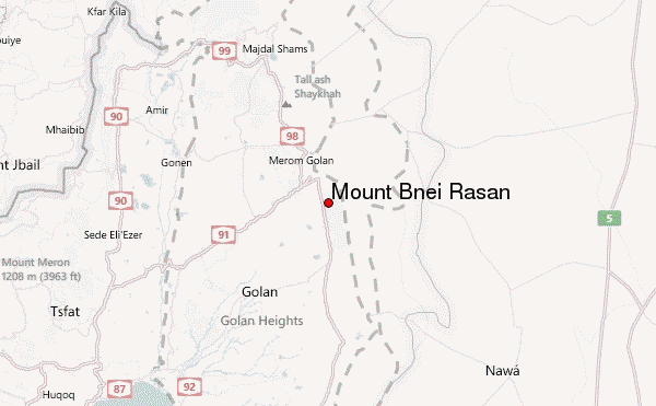 Mount Bnei Rasan Location Map