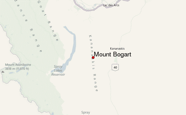 Mount Bogart Location Map