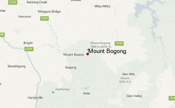 Mount Bogong Location Map