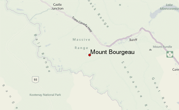 Mount Bourgeau Location Map