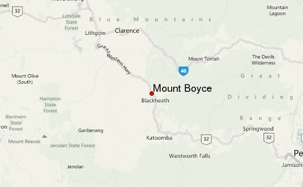 Mount Boyce Location Map
