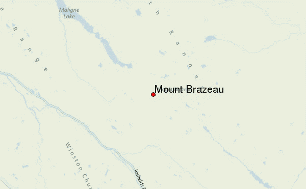 Mount Brazeau Location Map