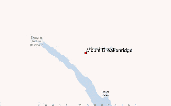 Mount Breakenridge Location Map