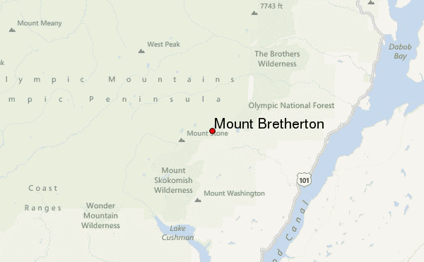 Mount Bretherton Location Map