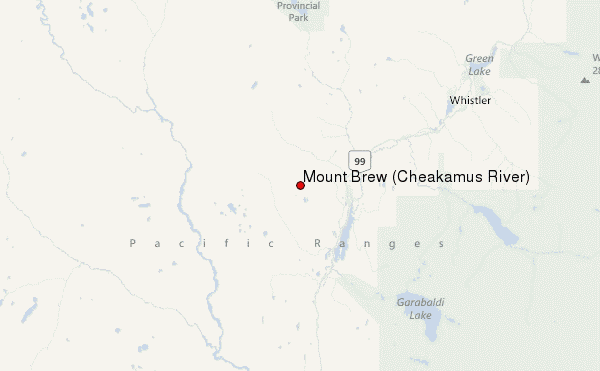 Mount Brew (Cheakamus River) Location Map