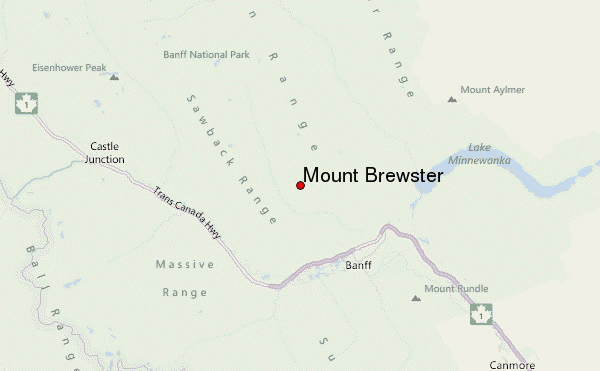 Mount Brewster Location Map