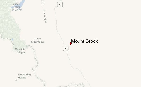 Mount Brock Location Map