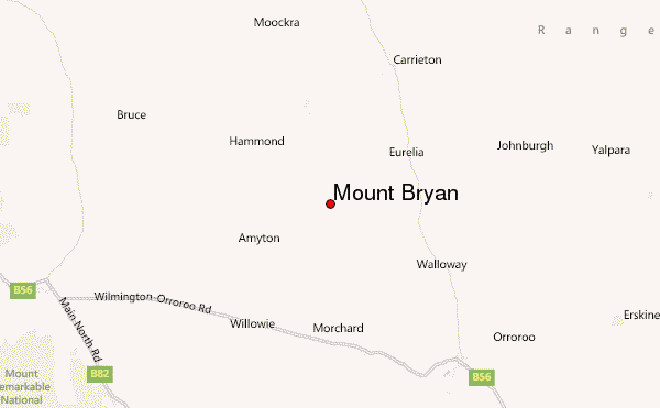 Mount Bryan Location Map