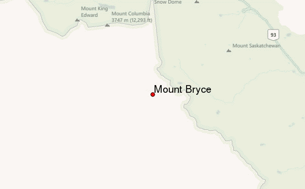 Mount Bryce Location Map