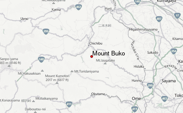 Mount Bukō Location Map