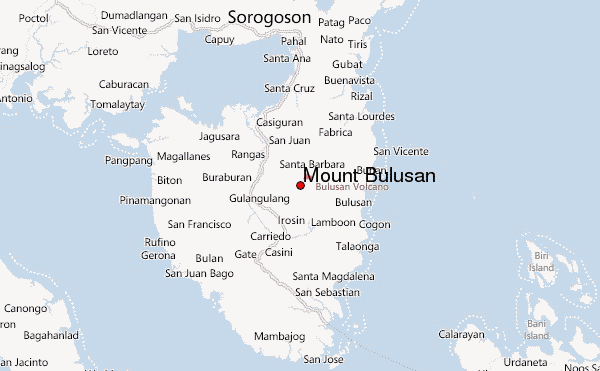Mount Bulusan Location Map