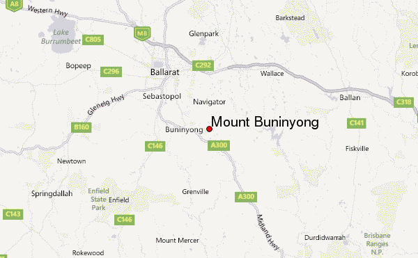 Mount Buninyong Location Map