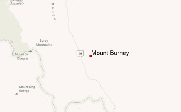 Mount Burney Location Map